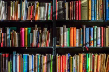 Books on shelves