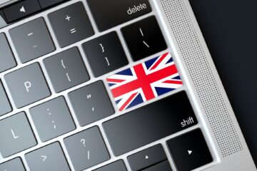 UK flag on a keyboard