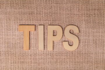 Wooden letters spelling "Tips"